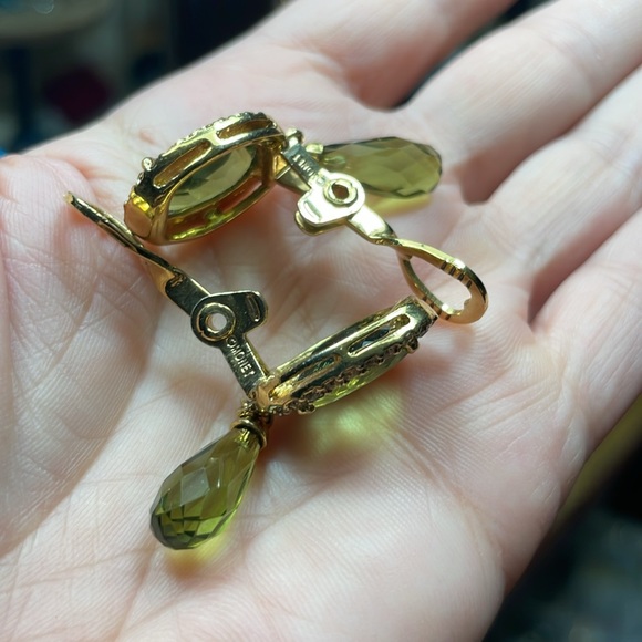 Monet Teardrop Clip Earrings - Picture 6 of 8